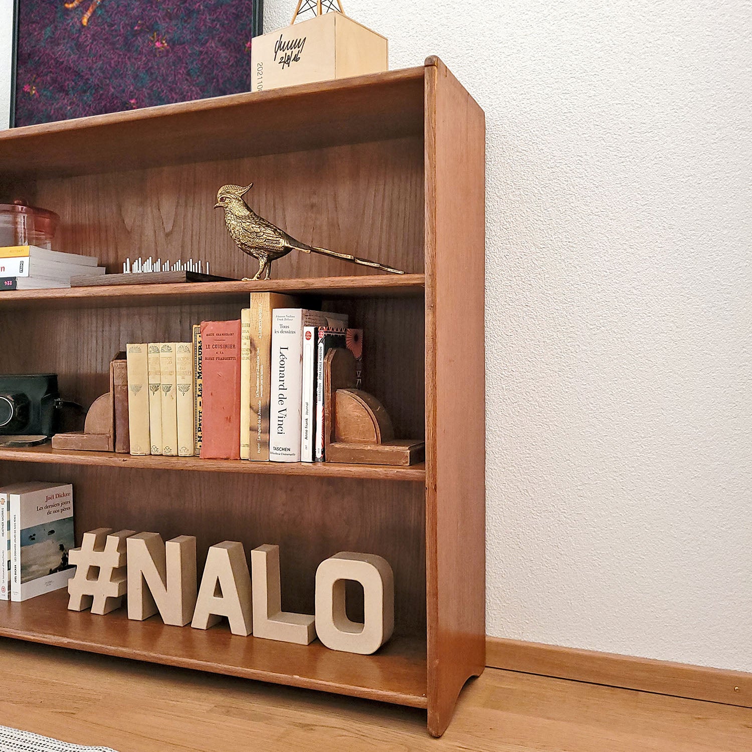 Petite bibliothèque vintage des années 60