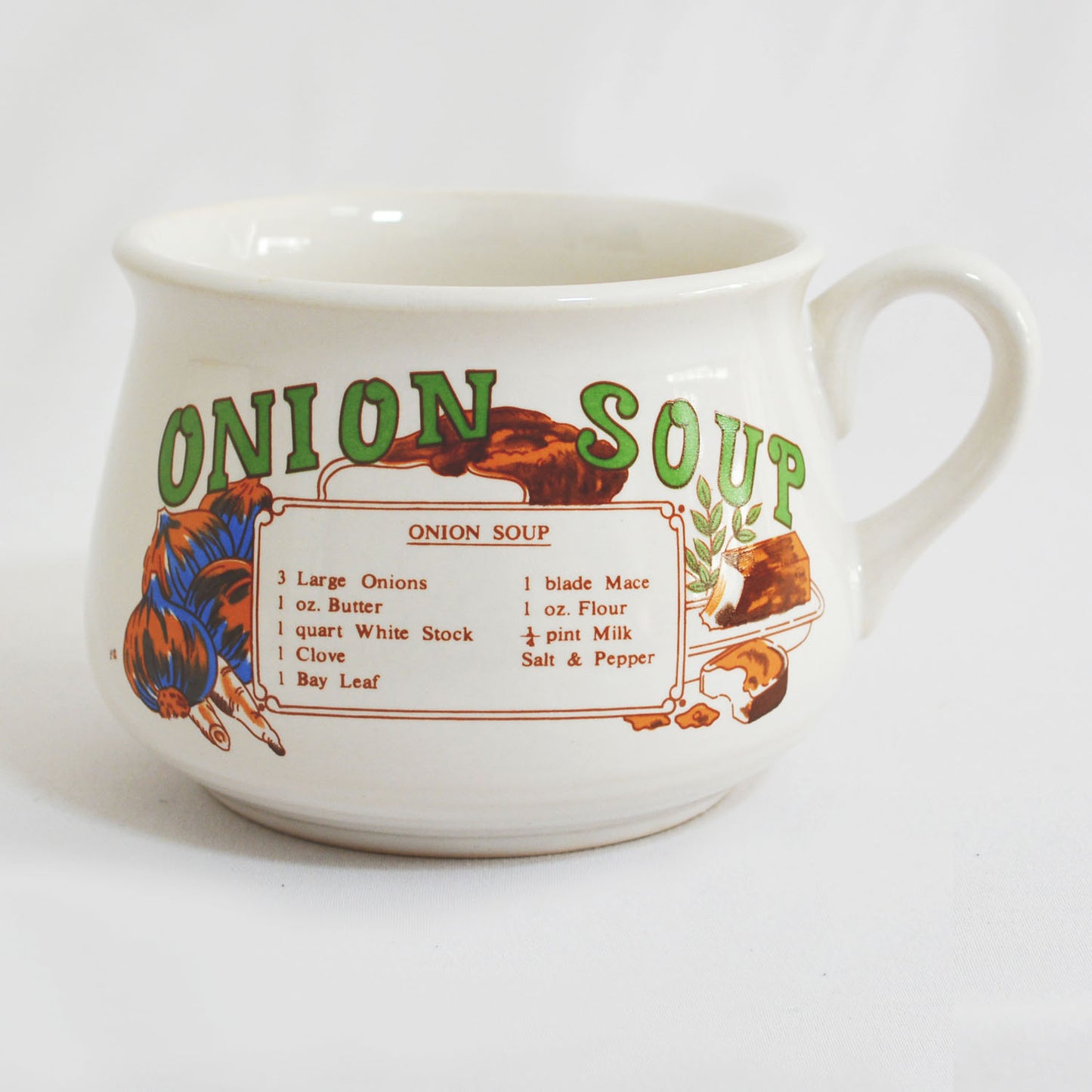 Bol "Onion Soup" vintage en céramique des années 70